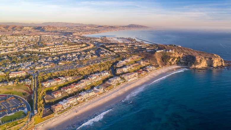 aerial view of Orange County