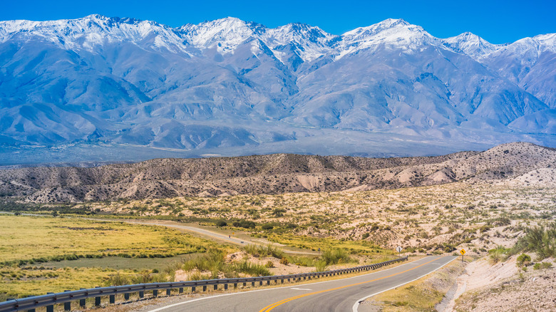 road and mountains in distance